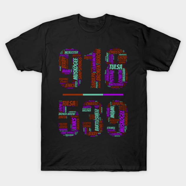 Tulsa and the 918/539 T-Shirt by GeePublic